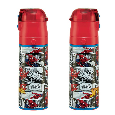 スパイダーマン25 水筒 キッズ 直飲み ワンタッチ ステンレス 保冷 キャラクター 2WAY スパイダーマン25 スケーター Skater SKDC4 キャラクター 可愛い かわいい