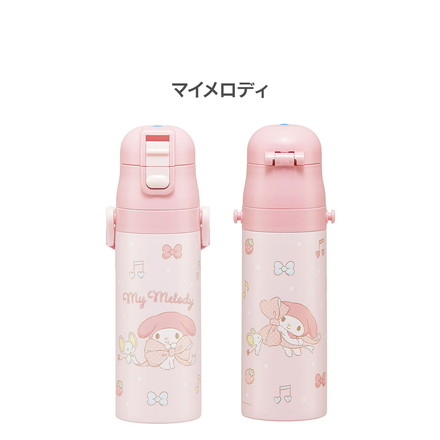 サンリオ 新柄 水筒 キッズ 直飲み 470ml 保冷 ステンレスボトル ワンタッチ クロミ シナモロール マイメロディ キティ SDC4 スケーター Skater Sanrio ビックリボン シナモロールFSS