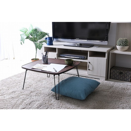 ローテーブル 角60 W600×D600×H315mm プリント紙化粧パーティクルボード 塩化ビニル樹脂 スチール