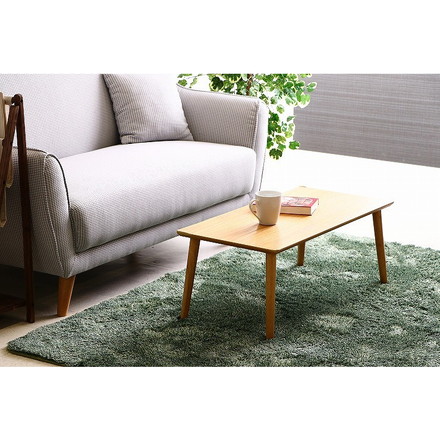 突板ローテーブル W800×D400×H320mm 天然木化粧繊維板 ナチュラル