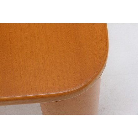 折脚ローテーブル W750×D500×H320mm MDF(突板ラバーウッド) ナチュラル