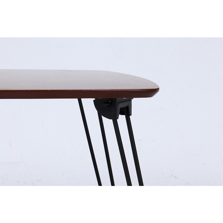 折れ脚ローテーブル W700×D500×H310mm ミディアムブラウン