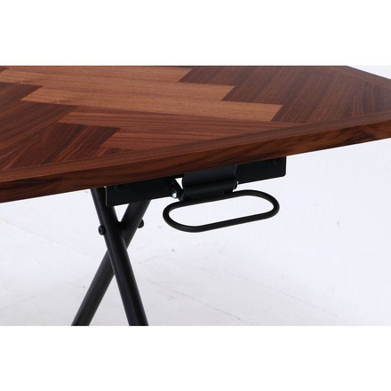 昇降テーブル ブラウン 幅100cm 奥行55cm 高さ12~70cm