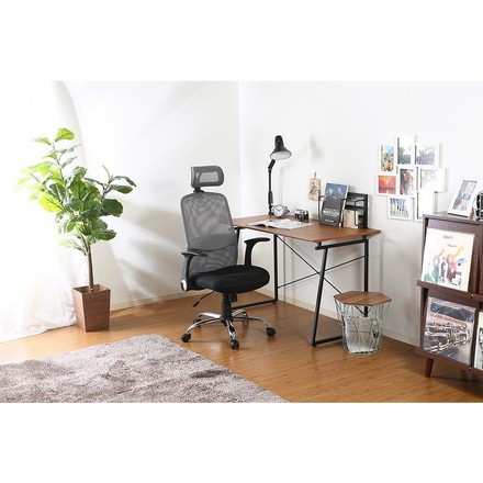 オフィスチェア パーソナルチェア グレー 幅66×奥行64×高さ111.5~127.5cm