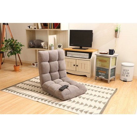 ふわもこ グレージュ 幅42×奥行57~98×高さ13~53cm 座面高 130mm