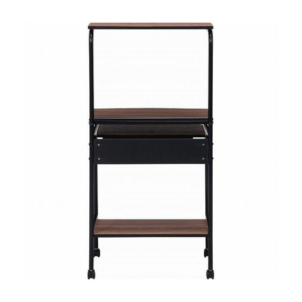 机 PCデスク シンプル ブラウン 幅60cm 奥行48cm 高さ122cm