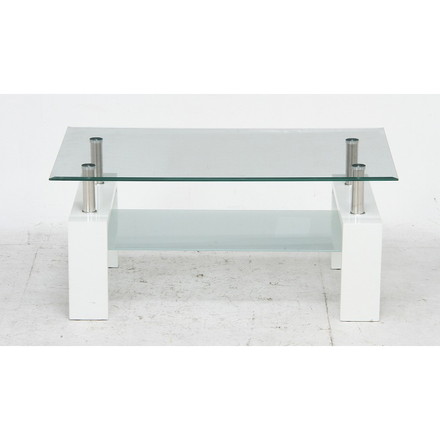 センターテーブル フォーカス W1000×D600×H450mm 強化ガラス スチール