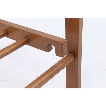 木製ハンガー 6110-6-80(KI)BR ハンガーラック キャスター付き サイドフック 折りたたみ コンパクト