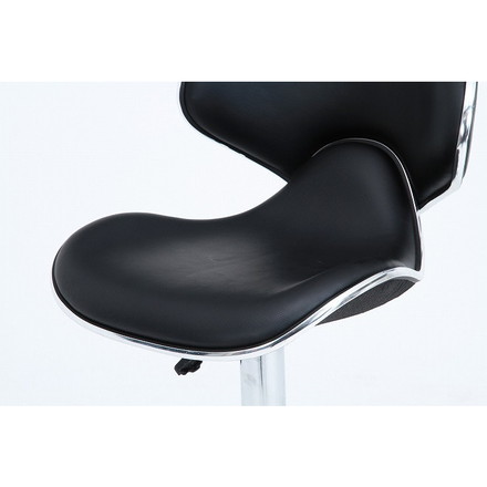 カウンターチェア シェル W480×D500×H840~1050mm 590~800mm 合成皮革 鋼