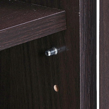 ルーバーシューズボックス(オープントップ) W600×D335×H900mm ブラウン