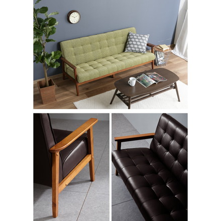 ソファー 3人掛けソファ 幅170 ヴィンテージ レザー 3人掛けソファー 三人掛け ダイニングチェア ベンチ グリーン