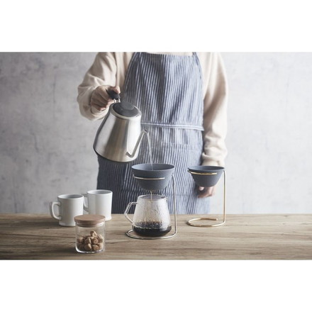 日本製 波佐見焼 コーヒーフィルター兼ドリッパー スタンドセット セラフル 1~3杯分 ゴールド 繰り返し使える セラミック おしゃれ ギフト プレゼント アドバンスドア