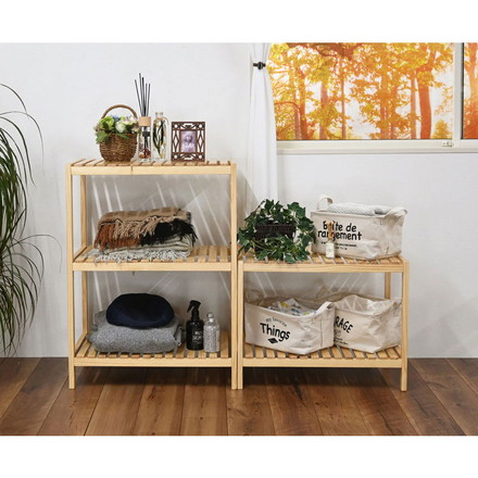 ウッドラック3段 オープンラック 収納 リビング収納 リビングシェルフ 収納ラック 3段 シェルフ ラック