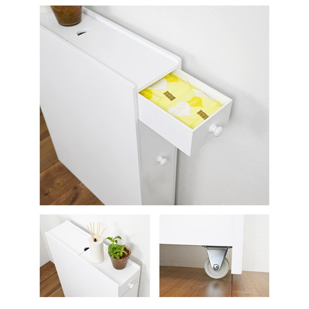 完成品 トイレラック たっぷり収納スリムトイレラック 12ロール収納可能 トイレ収納 隙間収納 トイレ用品