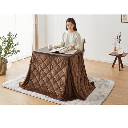 パーソナルこたつ 3点セット こたつデスク こたつ布団 こたつチェア 75×50cm 500W 薄型ファンヒーター