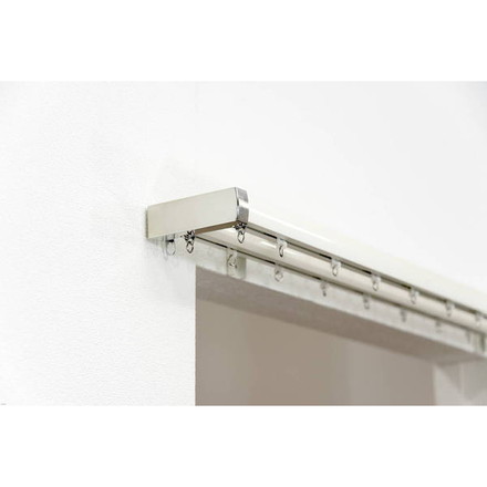 カーテンレール 機能レール 2m ダブル 光漏れ防止 静穏 ブラウン（I0846）