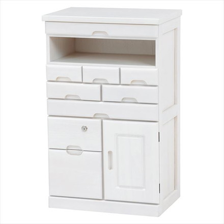 FAX台 ファックス台 収納 サイドチェスト リビングチェスト リビング収納 FAX台 鍵付き ナチュラル