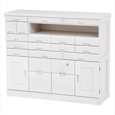 FAX台 ファックス台 収納 サイドチェスト リビングチェスト リビング収納 FAX台 鍵付き MFX-6232 ナチュラル