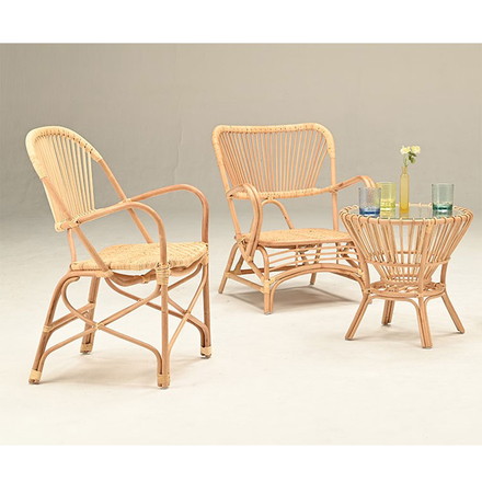 ラタンチェア 1人掛け ハイバック 完成品 定番 1人用 1P チェア 椅子 いす 皮付きラタン 籐 木製