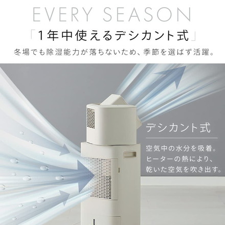 衣類乾燥除湿機 アイリスオーヤマ サーキュレーター 5.8L アイボリー IJDC-P60-C サーキュレーター付き衣類乾燥除湿機 タイマー付き デシカント式 スピード乾燥 首振り 大容量