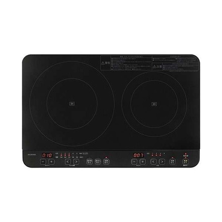 2口IHコンロ IHK-WT41-B ブラックアイリスオーヤマ