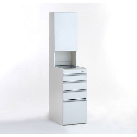 ステンレス キッチン収納棚 スリム 隙間収納 40cm 幅40cm 日本製 すき間収納 鏡面 ホワイト ルミナーレ