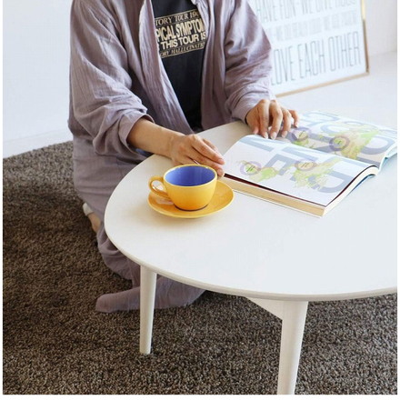 折りたたみテーブル 幅80×奥行70×高さ35 折りたたみテーブル おにぎり形 コンパクトテーブル