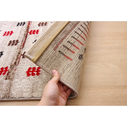 トルコ製 ウィルトン織り 玄関マット マリア ベージュ 約50×80cm