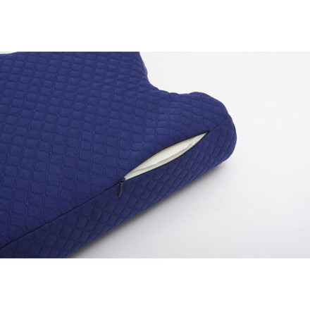 ピロー 洗える 低反発 いびき解消 5WAY枕 専用カバー ネイビー 約64×35×3~8cm