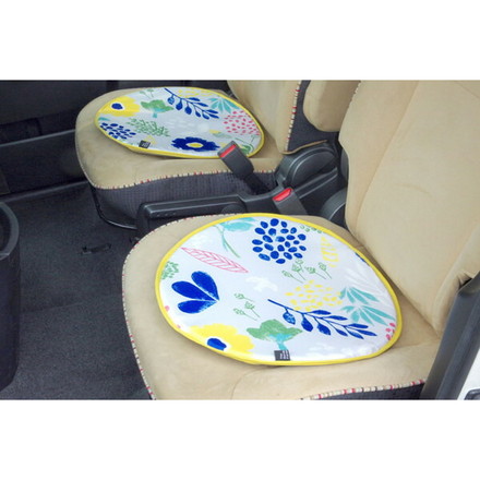 ハンドルカバー クッション 北欧 ミルカ ハンドルカバー ブルー 約43cm丸