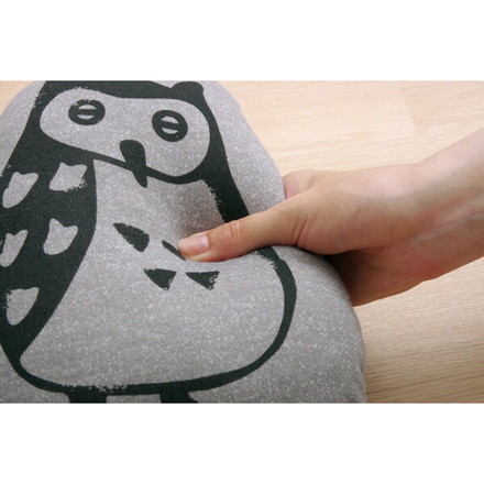 車用クッション カークッション クッション 枕 まくら マクラ フクロウ ルース シートベルト枕 ネイビー