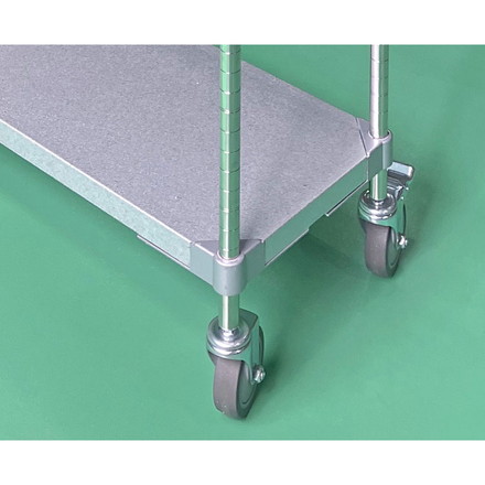 【燕三条製】 PROFACE ガルバリウムソリッドハンガーラック3段 460×1200×1800 クロムメッキポール