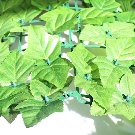 リーフカーテン 1×2m 目隠し 通気性抜群 エコ 省エネ フェイクリーフ フェイクカーテン ベランダ コテージ