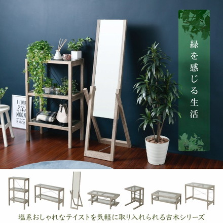 グリーンのある暮らし テレビ台 ガラス 古材 インテリア 40インチ シャビー ラック 一人暮らし