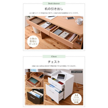 デスク シンプルデスク 2点セット すっきり 配線 キャスター 付き ハイタイプ 幅100 シンプル SOHO