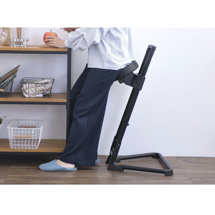 スタンディングワークサポートチェア 高さ11段階調整 ワーキングチェア ハイチェア 座面角度調整 高さ調整 安定