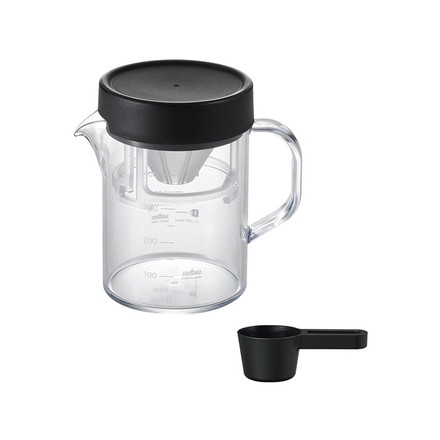 カクセー TW-3768 コーヒーサーバーストロン400ビーカーコンパクトドリッパーセット ブラック