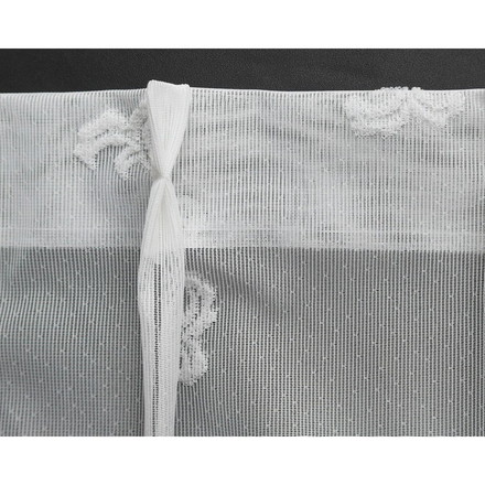 日本製 フリーカットレースカーテン 巾100cm×丈250cm ペイズリー柄 小さな柄 リーフ風 2枚組