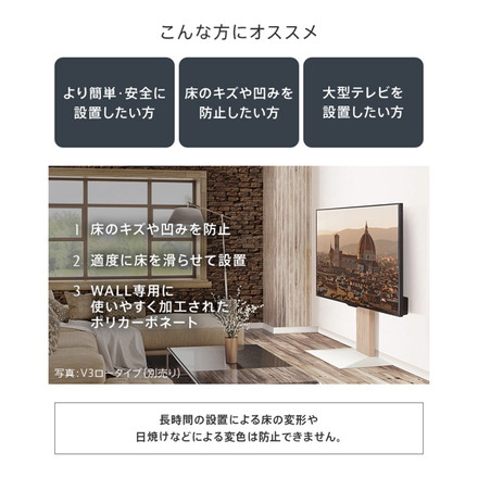 WALLインテリアテレビスタンドV3ハイタイプ専用 ポリカーボネートフロアシート テレビ台 テレビスタンド 部品