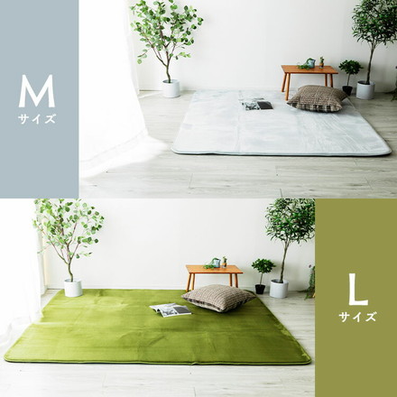 洗える オールシーズン 極厚ラグ 185×185 2畳 厚み25mm 防ダニ 抗菌防臭 超極細フランネル ラグマット 滑り止め付 マット ラグカーペット ブラウン