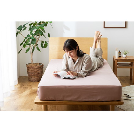 ボックスシーツ ダブル 綿100% コットン オールシーズン 着脱簡単 通気性 弾力性 耐久性 保温性 寝具 グレージュ