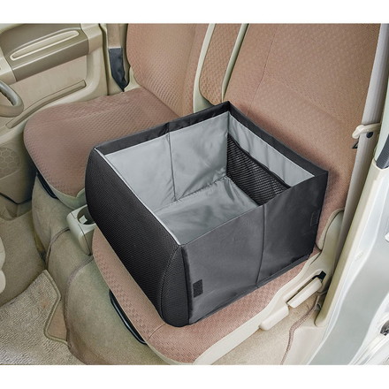 【2個セット】シートボックス 腰 クッション 2way 収納ボックス 荷物の転落防止! シートボックス腰クッション コジット ブラウン2個