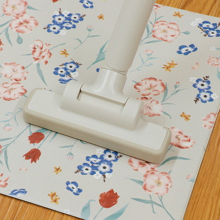 ベストコ 玄関マット 室内 40×80cm お手入れ簡単 防炎 防カビ 抗菌 防臭 フィオーレ 花柄 ND-5182
