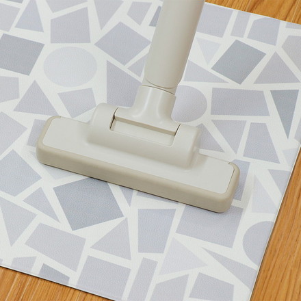 ベストコ 玄関マット 室内 40×80cm お手入れ簡単 防炎 防カビ 抗菌 防臭 ホワイト ストーン 石 タイル調