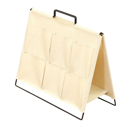 収納ボックス フロアーラック ツールタイプ アイボリー ベストコ 収納スタンド ポケット付き 便利 コンパクト はがき 手紙 郵便物 一時保管 PC パソコン タブレット リモコン 収納ケース 軽量