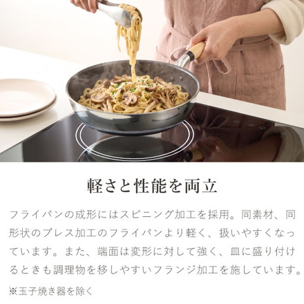 【選べる7サイズ/蒸し器セット】 極ふかみ 深型フライパン 日本製 PFOAフリー 卵焼き器 20cm 22cm 24cm 26cm 28cm 深型 炒め鍋 ガス火 IH対応 ディープパン 軽量 木柄 フッ素 北陸アルミニウム フライパン単品 20cm