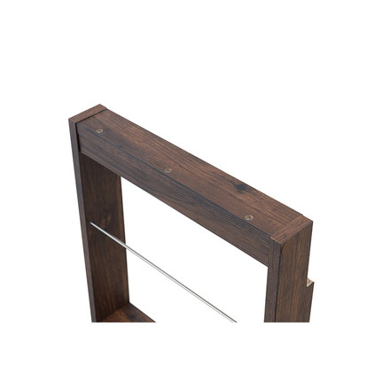 薄型マガジンラック 幅36cm ブラウン スリム 北欧 壁 コンパクト 省スペース 玄関収納 壁面収納 玄関 スリッパ