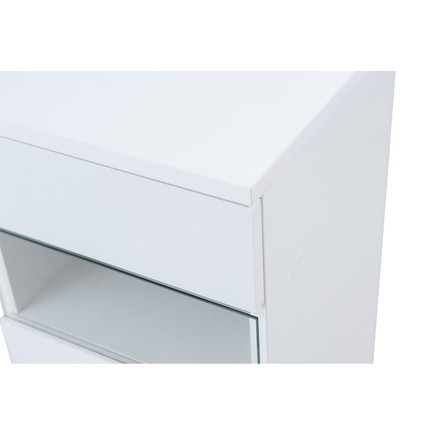 WHITE LIV 幅30 奥行30 高さ80.5 キャビネット ホワイト フレンチシャビー 電話台 ルーター収納