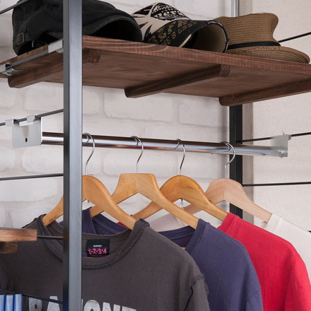 Radi ラック幅56用ハンガー 2本組 オープンラック ワードローブ ヴィンテージ アメリカン 西海岸インテリア 杉