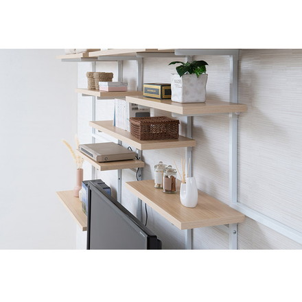 追加棚板1枚 幅59.5cm 取付金具セット マリンナチュラル 本体別売り 1枚のみの販売 壁面ラック 棚 つっぱり